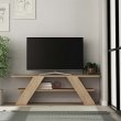 Έπιπλο τηλεόρασης Farfalla Megapap χρώμα φυσικό οξιάς 120x33,5x40εκ.