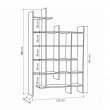 Βιβλιοθήκη Manco Megapap χρώμα λευκό 122x25,5x188εκ.