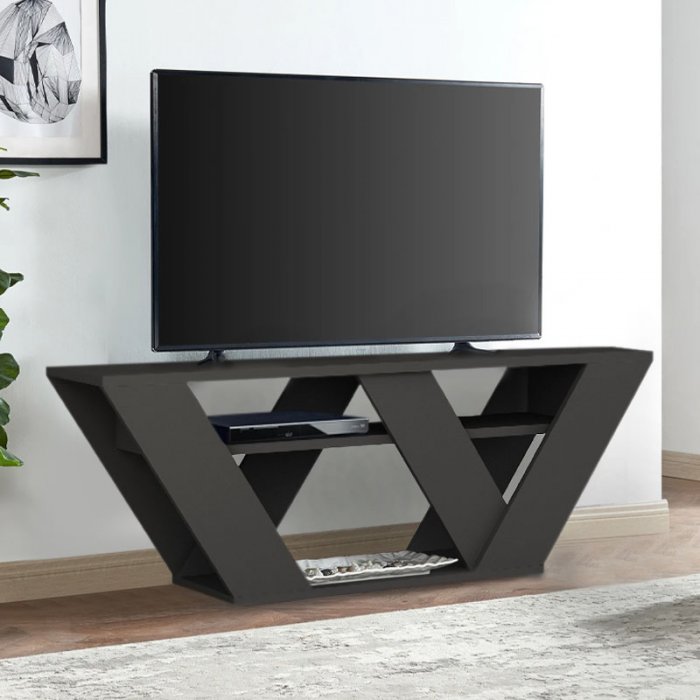 Έπιπλο τηλεόρασης Pipralla Megapap χρώμα ανθρακί 110x30x40εκ.
