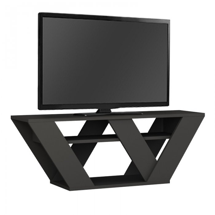 Έπιπλο τηλεόρασης Pipralla Megapap χρώμα ανθρακί 110x30x40εκ.