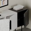 Μπουφές Tontini Megapap χρώμα λευκό - μαύρο εφέ μαρμάρου 150x42x79,5εκ.