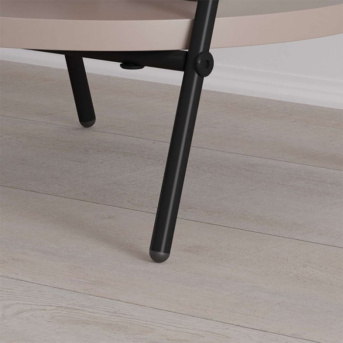 Τραπεζάκι βοηθητικό Essel Megapap χρώμα ανοιχτή μόκα 35x35x42εκ.