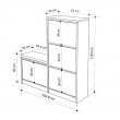 Παπουτσοθήκη Dude Megapap χρώμα λευκό 104,8x26x118,5εκ.