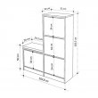 Παπουτσοθήκη Dude Megapap χρώμα φυσικό οξιάς 104,8x26x118,5εκ.