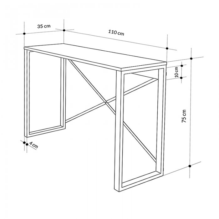 Κονσόλα Archie Megapap χρώμα sapphire oak 110x35x75εκ.