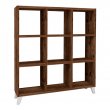 Βιβλιοθήκη Saul Megapap χρώμα καπνιστή καρυδιά 88,2x20x88,2εκ.