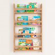 Επιτοίχια βιβλιοθήκη - ραφιέρα Montessori Megapap χρώμα pine oak 74x10x120εκ.
