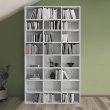Βιβλιοθήκη Fyodor Megapap χρώμα λευκό 102x16x178εκ.