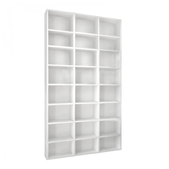Βιβλιοθήκη Fyodor Megapap χρώμα λευκό 102x16x178εκ.