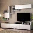 Σύνθεση τηλεόρασης Stamatia Megapap χρώμα λευκό 210x36,8x46,8εκ.