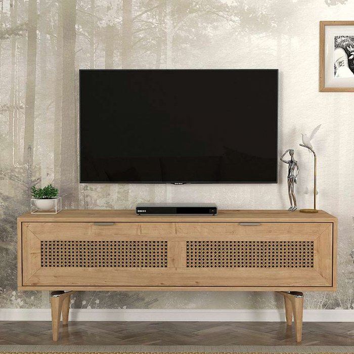 Έπιπλο τηλεόρασης Sirona Megapap χρώμα sapphire oak 140x30x55εκ.
