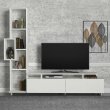 Σύνθεση τηλεόρασης Tulip Megapap χρώμα λευκό 160x29,5x160εκ.