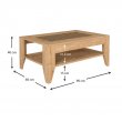 Τραπεζάκι σαλονιού Madura Megapap χρώμα sapphire oak 90x60x40εκ.