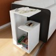 Τραπεζάκι βοηθητικό Rosana Megapap χρώμα λευκό 35x29,5x60εκ.