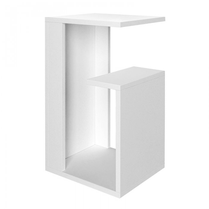 Τραπεζάκι βοηθητικό Rosana Megapap χρώμα λευκό 35x29,5x60εκ.