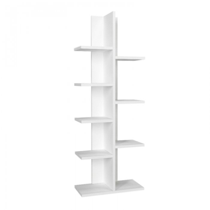 Βιβλιοθήκη Tree Megapap χρώμα λευκό 45x21,4x121,8εκ.