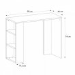 Γραφείο εργασίας Netenia Megapap χρώμα ανθρακί 90x40x74εκ.