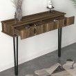 Κονσόλα επιτοίχια Ursula Megapap χρώμα καρυδί 120x35,5x90εκ.