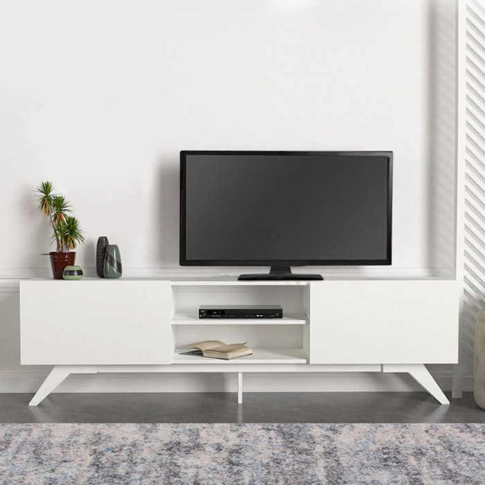 Έπιπλο τηλεόρασης Jarvis Megapap χρώμα λευκό 180x31,3x58εκ.