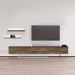 Έπιπλο τηλεόρασης Nirvana Megapap χρώμα καρυδί - λευκό 180x31,3x41,7εκ.