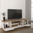 Έπιπλο τηλεόρασης Fedya Megapap χρώμα λευκό - sapphire oak 180x45x44,6εκ.