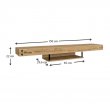 Έπιπλο τηλεόρασης επιτοίχιο Albares Megapap με LED χρώμα sapphire oak 150x29,6x22εκ.