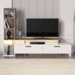 Σύνθεση τηλεόρασης Simal Megapap με LED χρώμα λευκό - cordoba 168,2x31,3x120εκ.