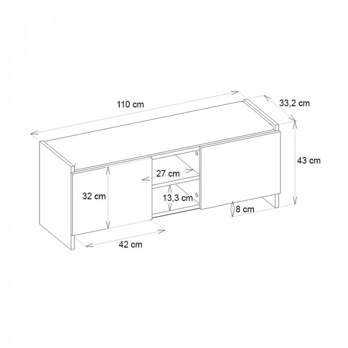 Παπουτσοθήκη Verly Megapap χρώμα λευκό 110x33,2x43εκ.