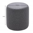 Σκαμπώ Silindir Megapap υφασμάτινο χρώμα γκρι 40x40x40εκ. Σκαμπώ Silindir Megapap υφασμάτινο χρώμα γκρι 40x40x40εκ.