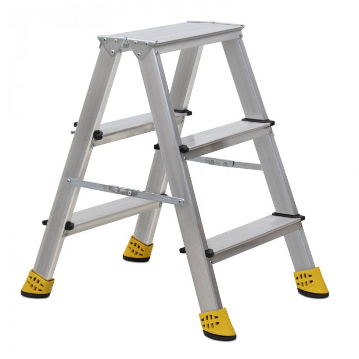 Σκάλα Double Step Perilla αλουμινίου 3+3 σκαλοπάτια 62εκ. Σκάλα Double Step Perilla αλουμινίου 3+3 σκαλοπάτια 62εκ.