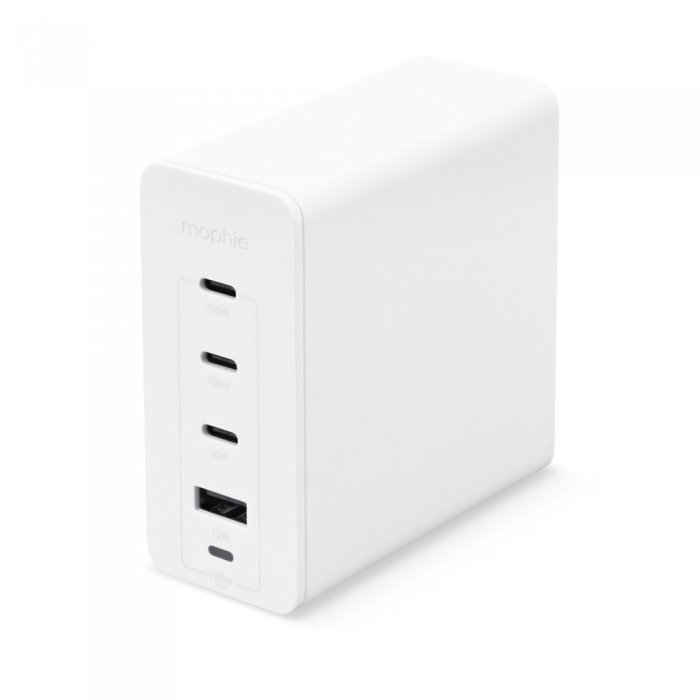 Mophie Speedport 120W 3xUSB-C PD 1xUSB-A GaN Fast Wall Charger Οικιακός φορτιστής 4 θυρών ταχείας φόρτισης ισχύος 120W (λευκός) (409909309)