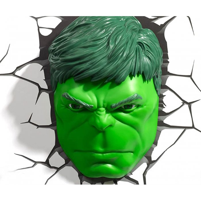 3D Light FX – 3DL – Marvel Hulk Face 3D Deco Light