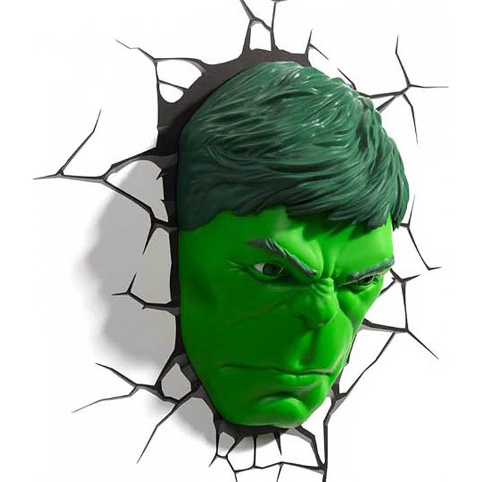 3D Light FX – 3DL – Marvel Hulk Face 3D Deco Light