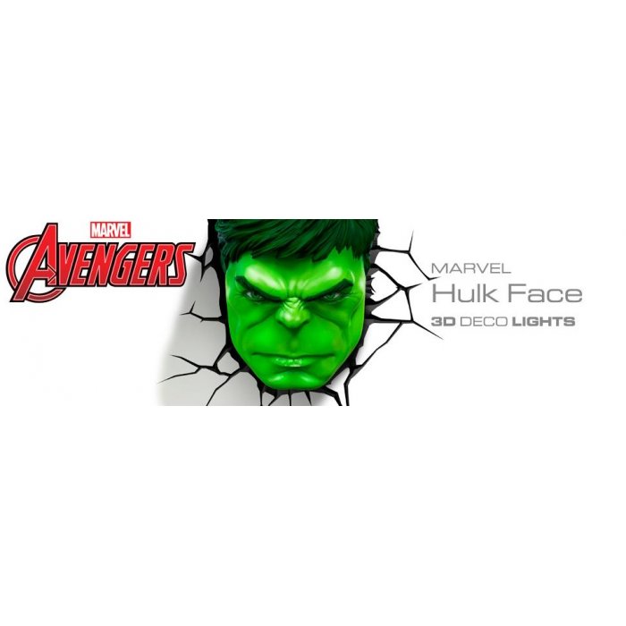 3D Light FX – 3DL – Marvel Hulk Face 3D Deco Light