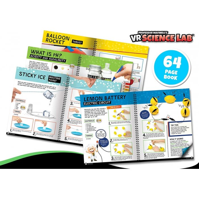 Abacus Brands VR Science Lab Επιστημονικό σετ εικονικής πραγματικότητας του καθηγητή Maxwell – Πλήρης Αγγλική Έκδοση – Περιλαμβάνει Γυαλιά VR