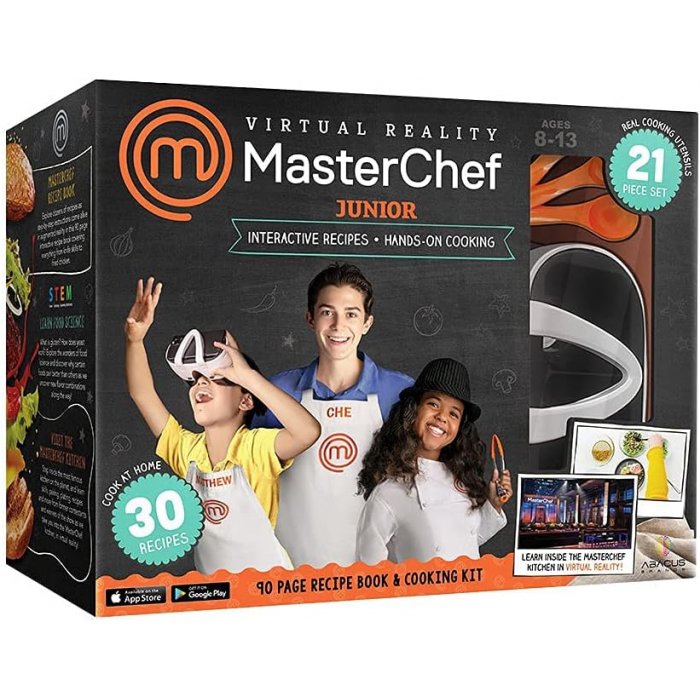 Abacus Brands VR MasterChef Junior Σετ εικονικής πραγματικότητας – Πολυτελές Σετ Δώρου Για ηλικίες 8 έως 13 ετών – Περιλαμβάνει Γυαλιά VR