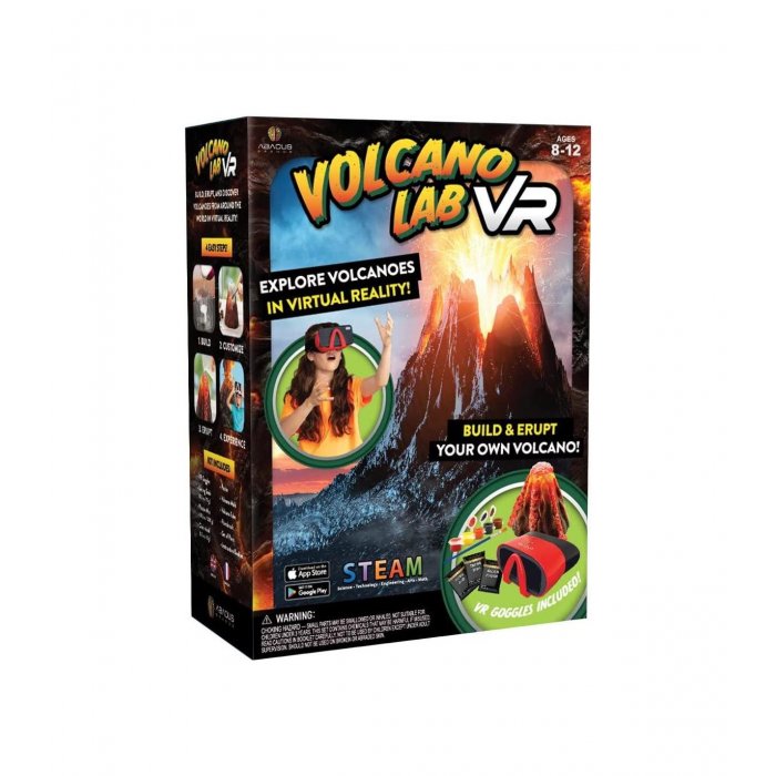 Abacus Brands Volcano Lab VR Επιστημονικό σετ εικονικής πραγματικότητας – Πλήρης Αγγλική Έκδοση – Περιλαμβάνει Γυαλιά VR