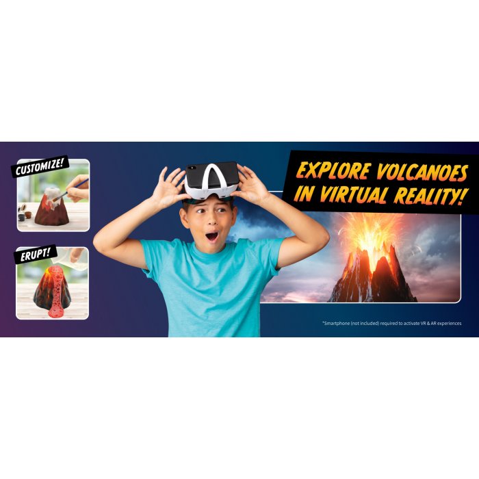 Abacus Brands STEAM Volcano Lab VR Επιστημονικό σετ εικονικής πραγματικότητας – Πλήρης Αγγλική Έκδοση – Περιλαμβάνει Γυαλιά VR