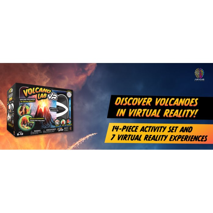 Abacus Brands STEAM Volcano Lab VR Επιστημονικό σετ εικονικής πραγματικότητας – Πλήρης Αγγλική Έκδοση – Περιλαμβάνει Γυαλιά VR