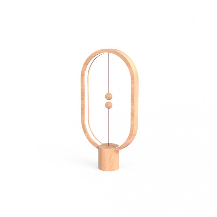 Designnest Heng Balance |Wooden Lamp Ellipse| Διακοσμητική λάμπα με μαγνητικό διακόπτη (Light Wood)