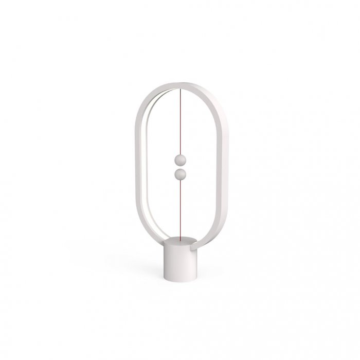 Designnest Heng Balance Type-C |Plastic Lamp Ellipse| Διακοσμητική λάμπα με μαγνητικό διακόπτη (Λευκό)