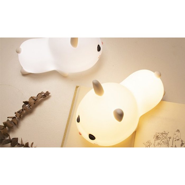 Designnest® Meng Rabbit Night Lamp Κουνελάκι Φωτιστικό νυκτός από μαλακή σιλικόνη με χρονοδιακόπτη