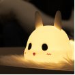 Designnest® Meng Rabbit Night Lamp Κουνελάκι Φωτιστικό νυκτός από μαλακή σιλικόνη με χρονοδιακόπτη