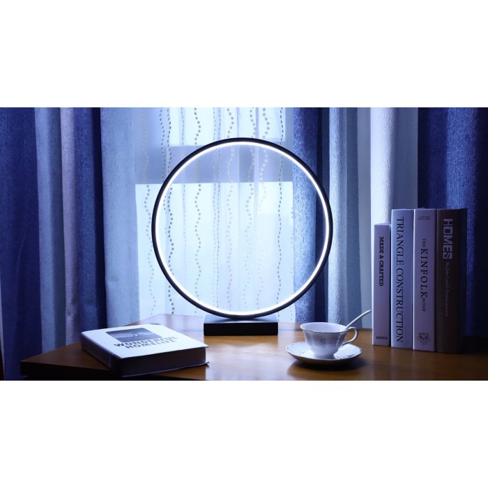 Designnest Round Table Lamp |Heng| Σφαιρική διακοσμητική λάμπα διαμέτρου 35 εκατοστών με ροοστάτη (Μαύρο)