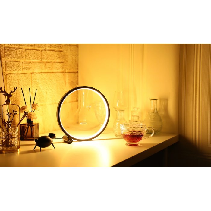 Designnest Round Table Lamp |Heng| Touch Σφαιρική διακοσμητική λάμπα διαμέτρου 25 εκατοστών με ροοστάτη αφής (Μαύρο)