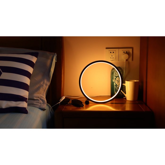 Designnest Round Table Lamp |Heng| Touch Σφαιρική διακοσμητική λάμπα διαμέτρου 25 εκατοστών με ροοστάτη αφής (Μαύρο)