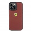 Ferrari Leather Stitched Lines – Θήκη προστασίας για iPhone 15 Pro Max (Red – FEHCP15XRDUR)