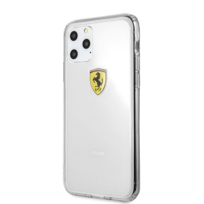 Ferrari Hard Case Clear Shockproof Θήκη προστασίας – iPhone 11 Pro Max (Διάφανη/3D Logo)