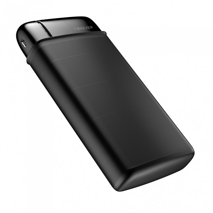 Forever TB-100L Powerbank 20.000mAh σε μαύρο χρώμα με 2x USB-A (GSM099220)