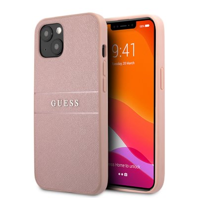 Guess Saffiano Hard Case Θήκη προστασίας από δερματίνη – iPhone 13 (Ροζ)